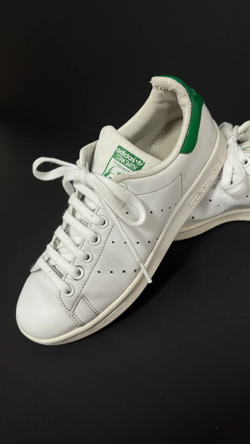 Adidas Stan Smith White Green Leather Sneakers