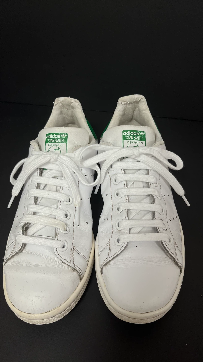 Adidas Stan Smith White Green Leather Sneakers - photo 4