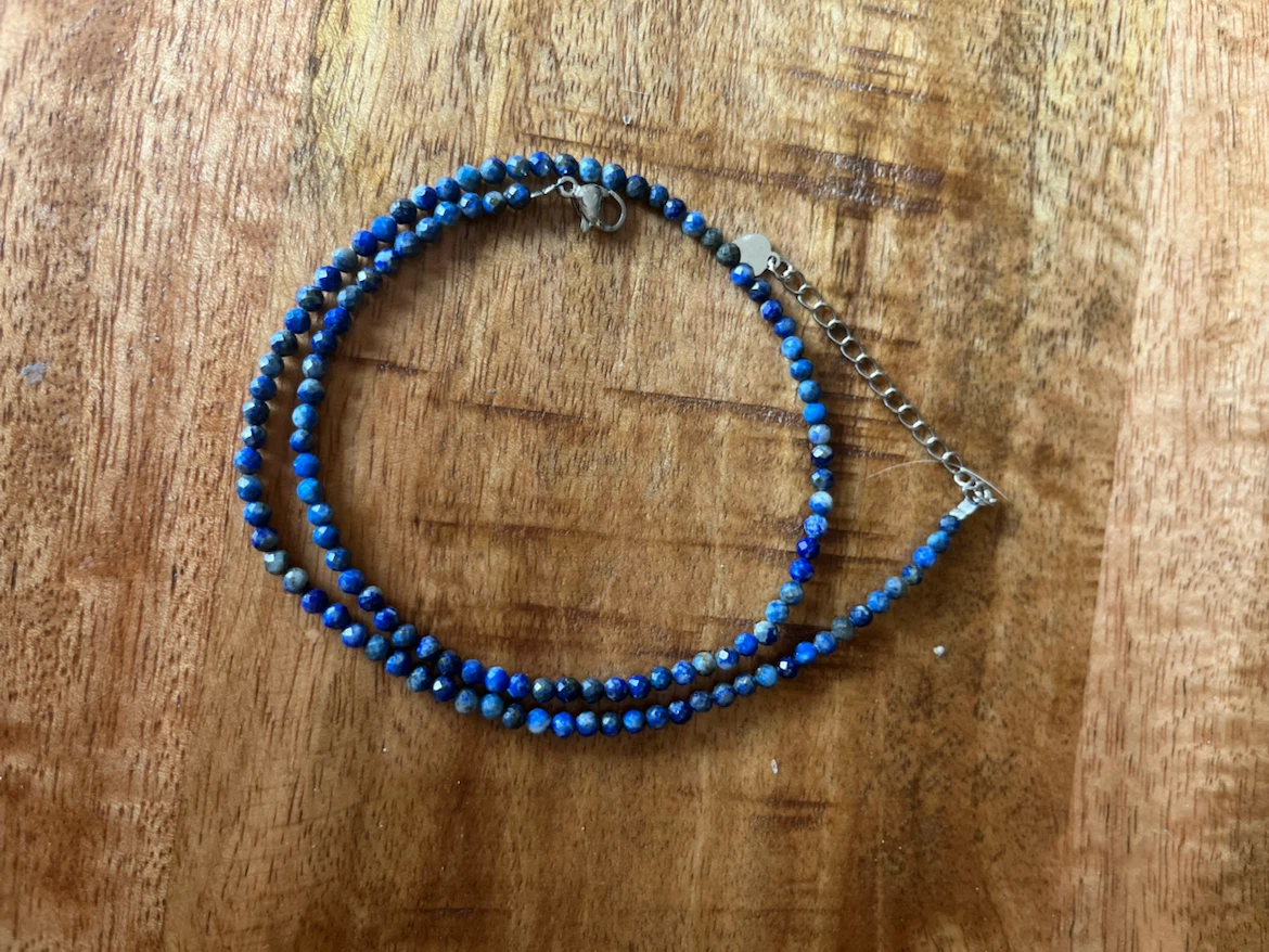 Blue Lapis Lazuli Stone Beaded Necklace - photo 2