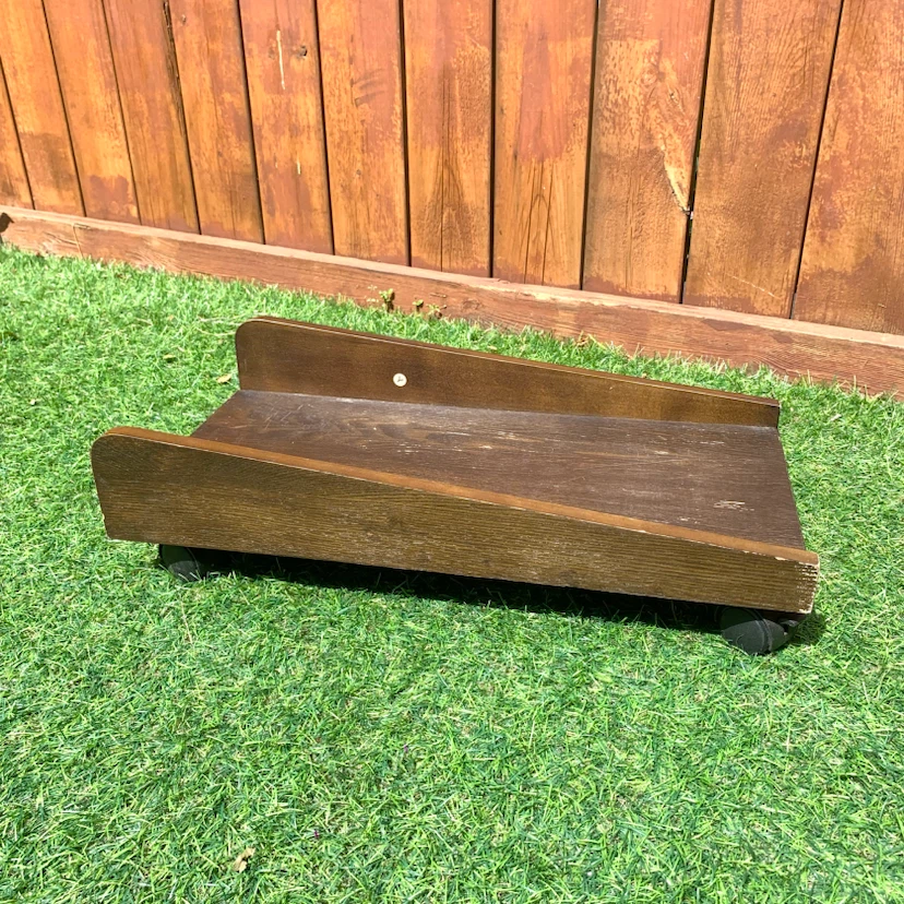 Wood Plant Stand Rolling Plant Caddy Planter Stand With Wheels