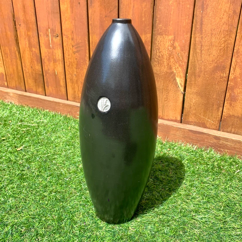 Ceramic Floor Vase Black Decorative Home Decor Tall Accent Vase