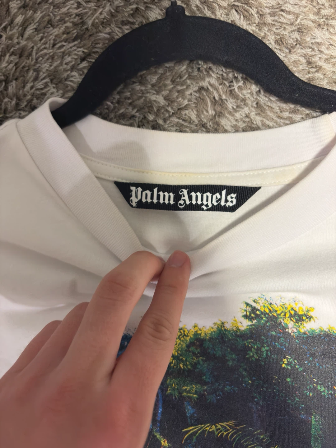 Palm Angels White Graphic T-Shirt - photo 2