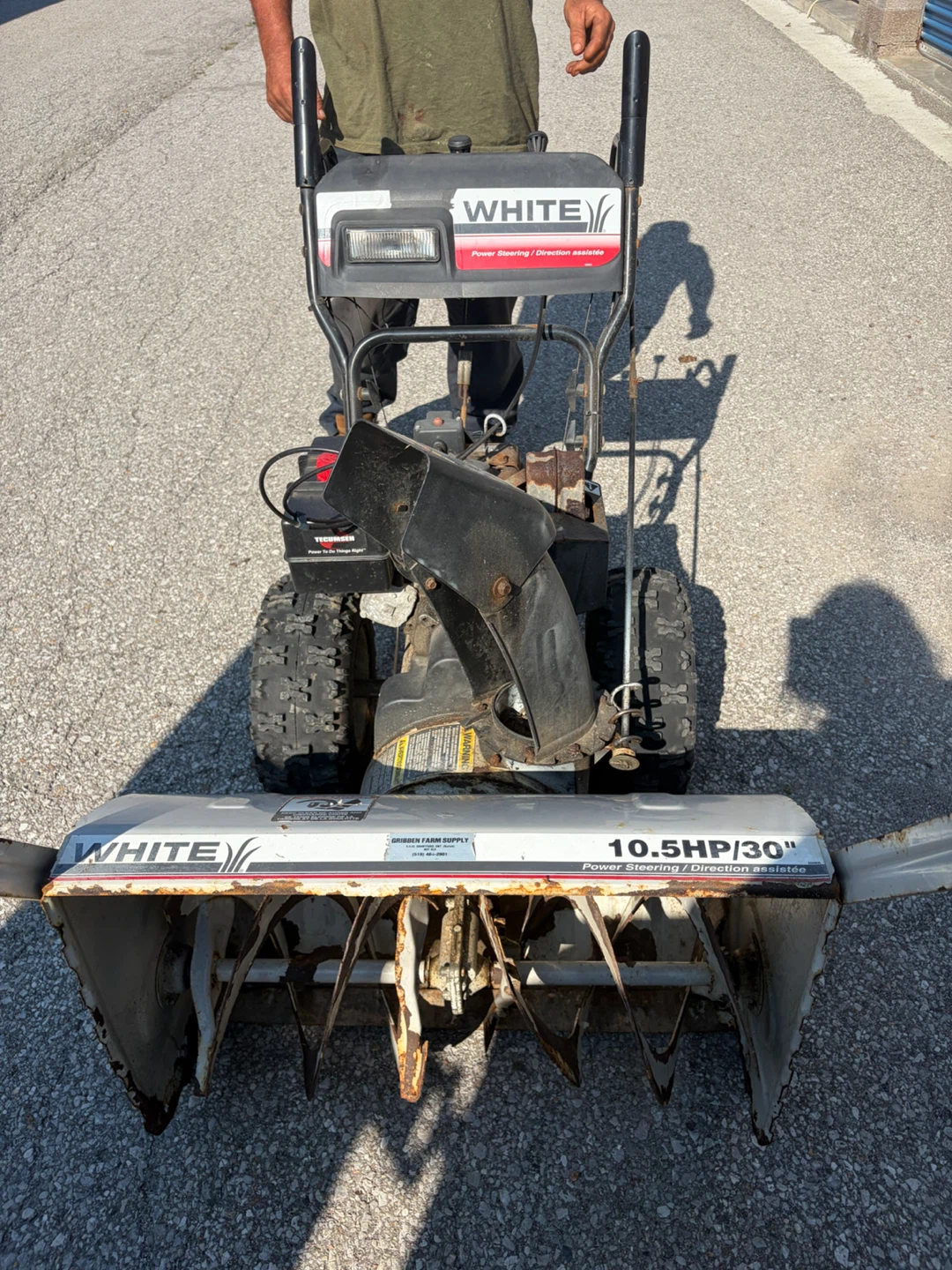 WHITE 10.5HP/30" Snowblower