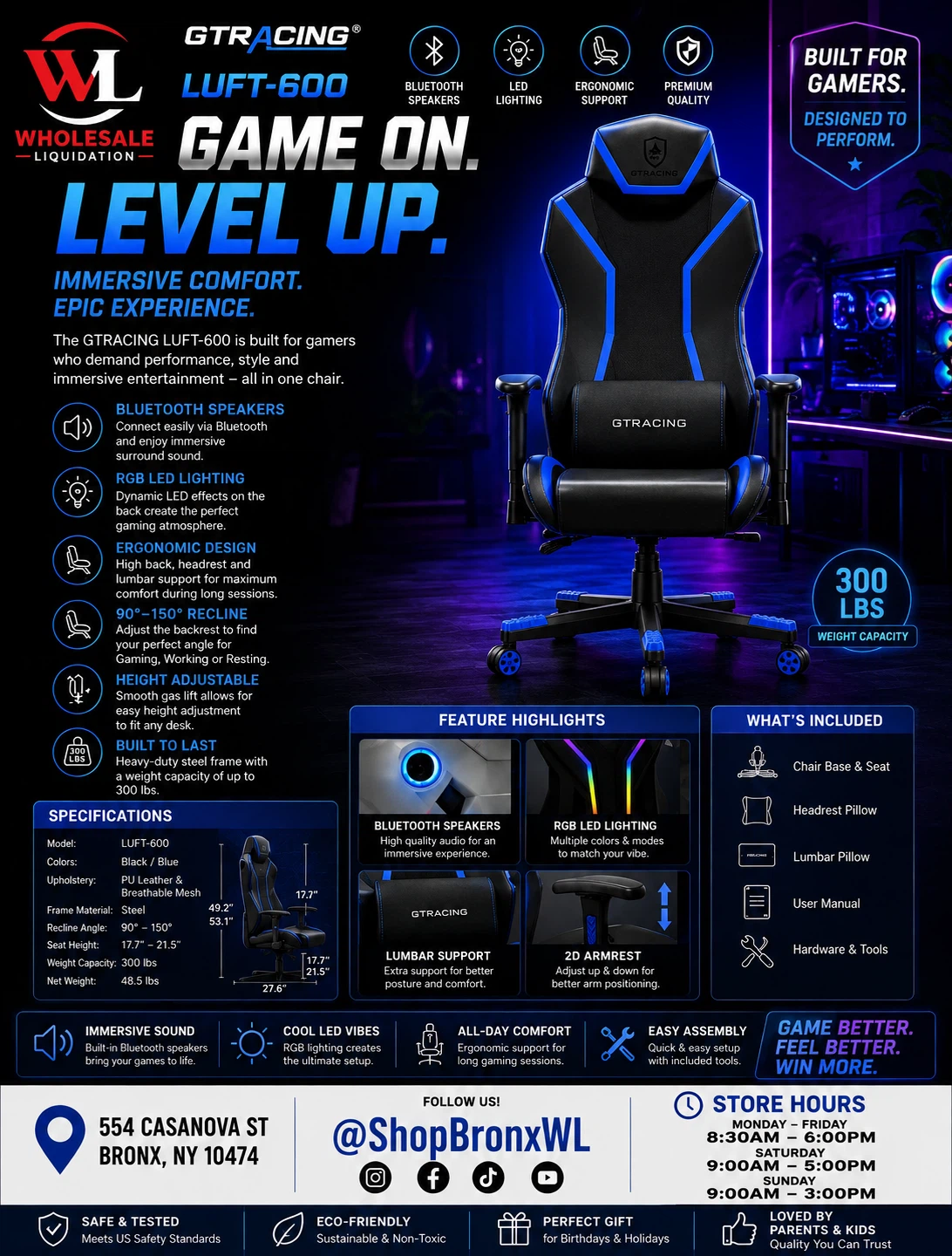 GTRACING LUFT-600 Gaming Chair