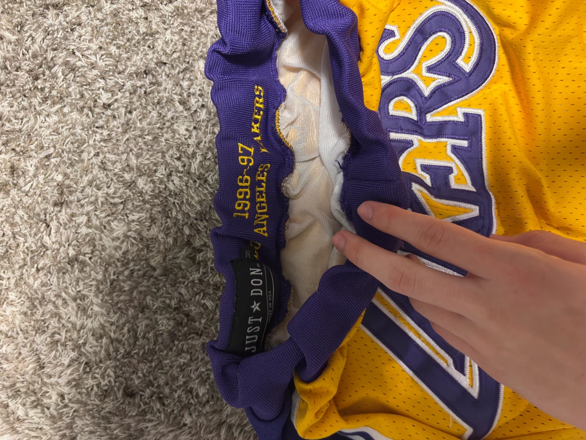 Los Angeles Lakers "Just Don" Basketball Shorts - photo 3