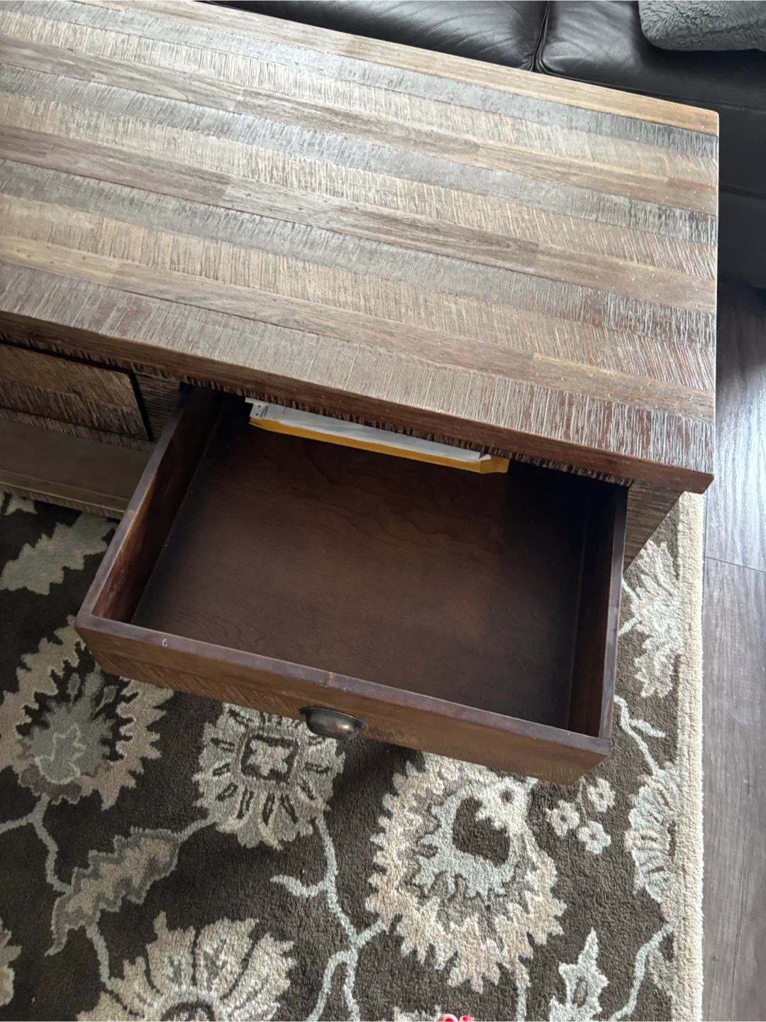 Wooden Coffee Table with Drawers - photo 2