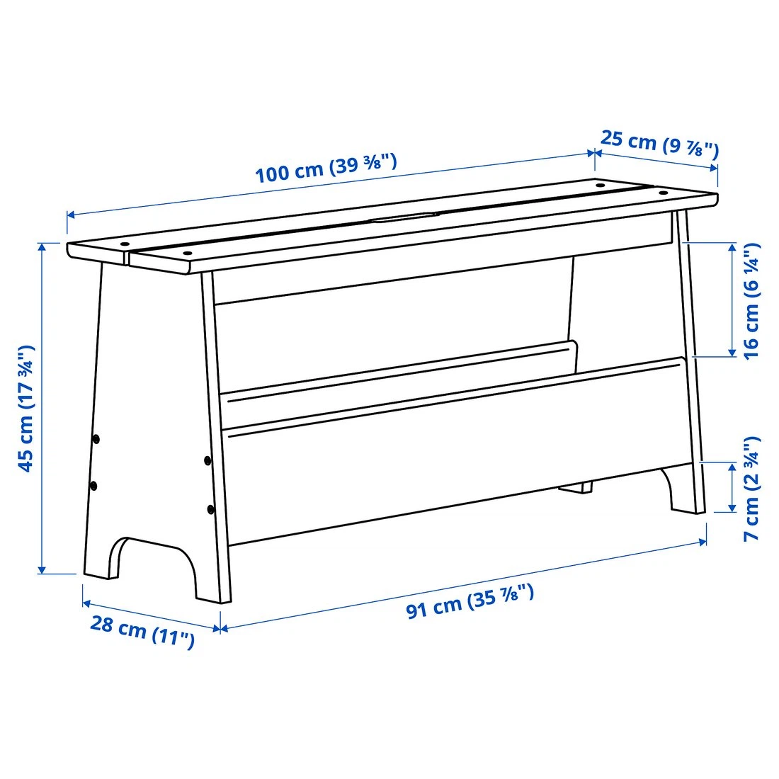 Wooden Storage Bench - photo 4