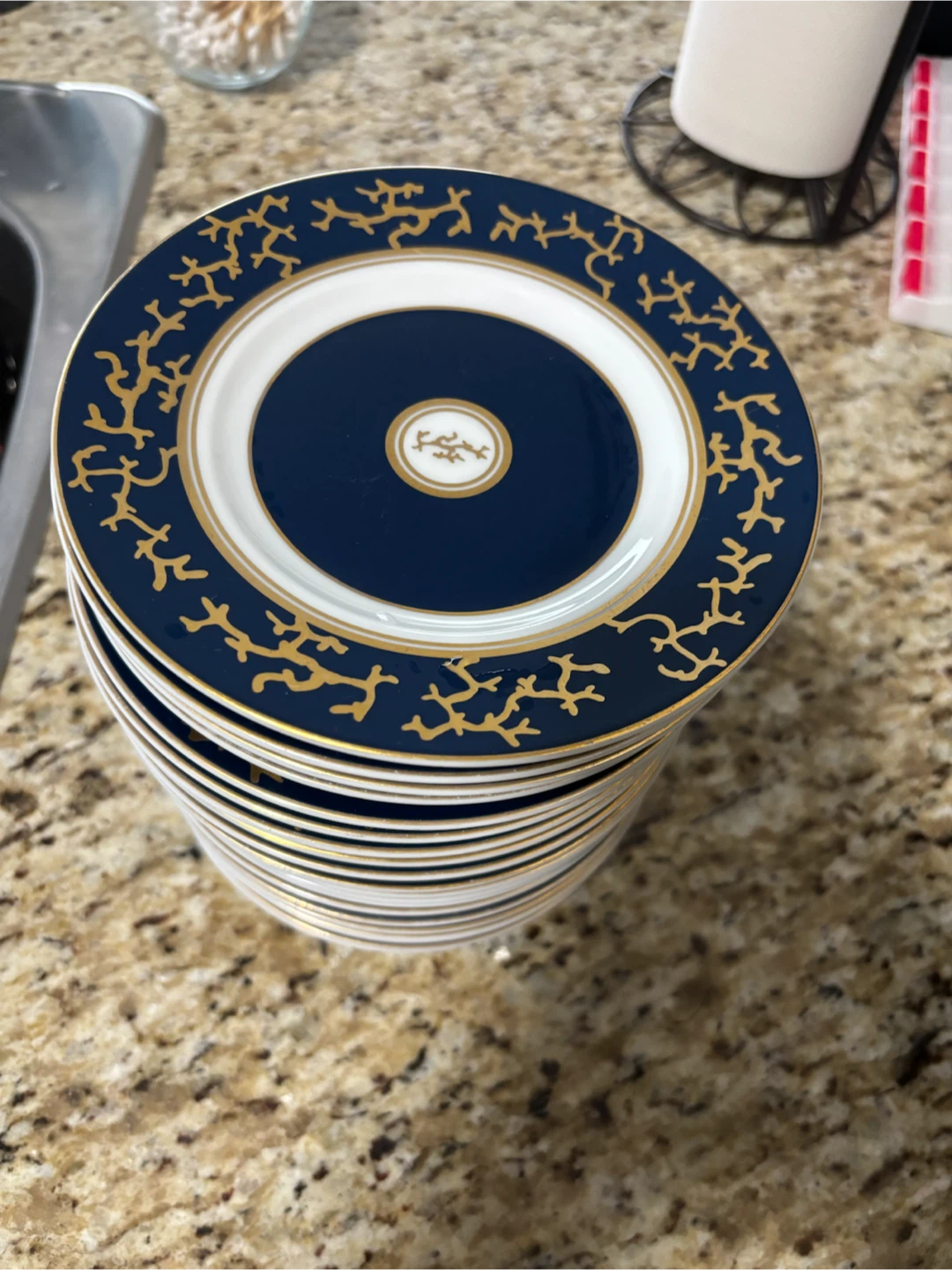 Raynaud Limoges Cristobal Marine Plates (Set of 6)