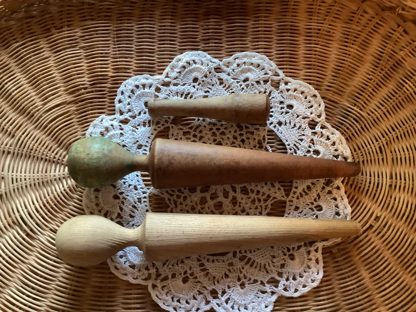 Two Antique Wdn Pestles & One Wdn Masher 🐞