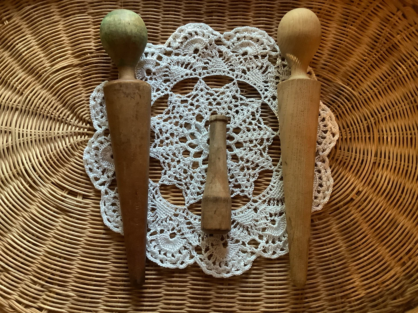 Two Antique Wdn Pestles & One Wdn Masher 🐞 - photo 2
