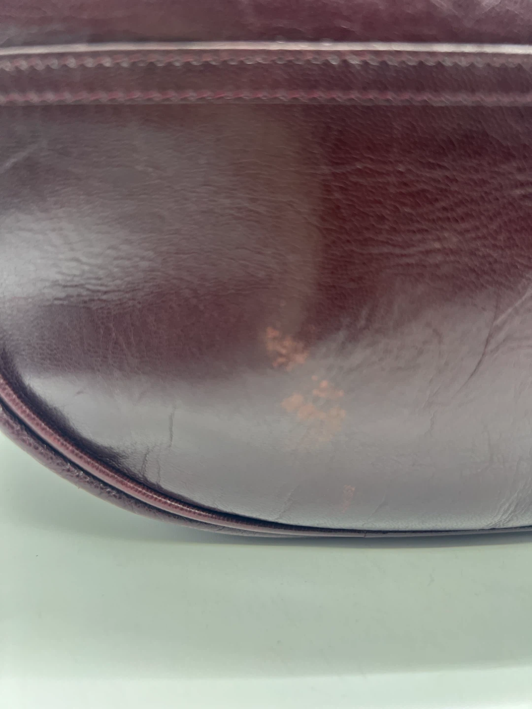 BOTTEGA VENETA VINTAGE Oxblood Smooth Leather Double Straps Hobo - photo 2