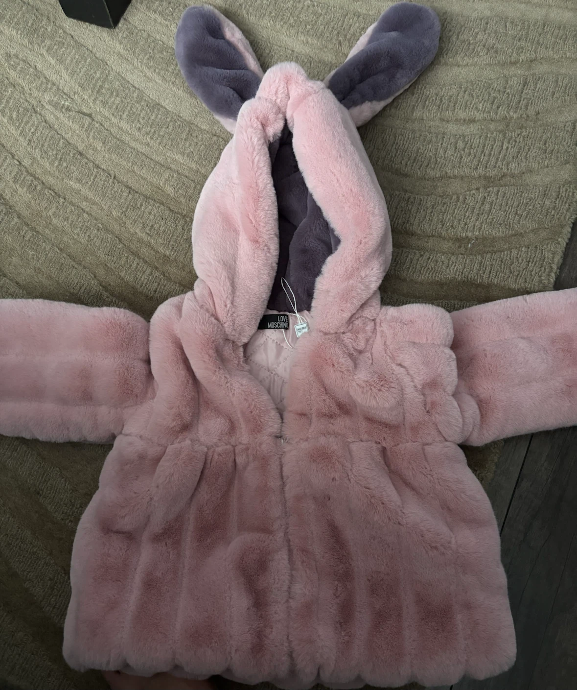 Love Moschino Faux Fur Bunny Coat