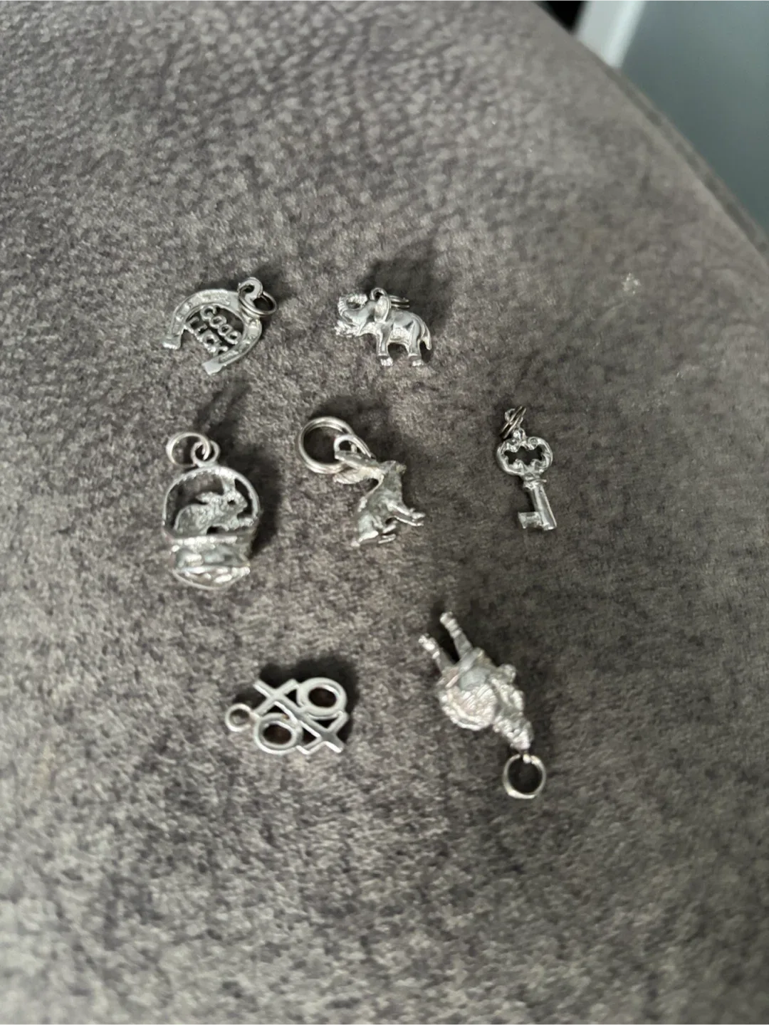 7 Sterling silver vintage charms