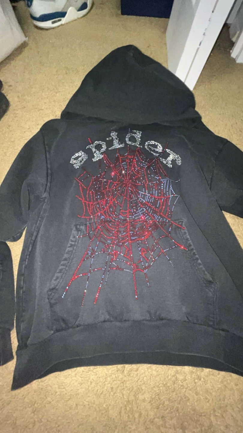 Spider rhinestone hoodie