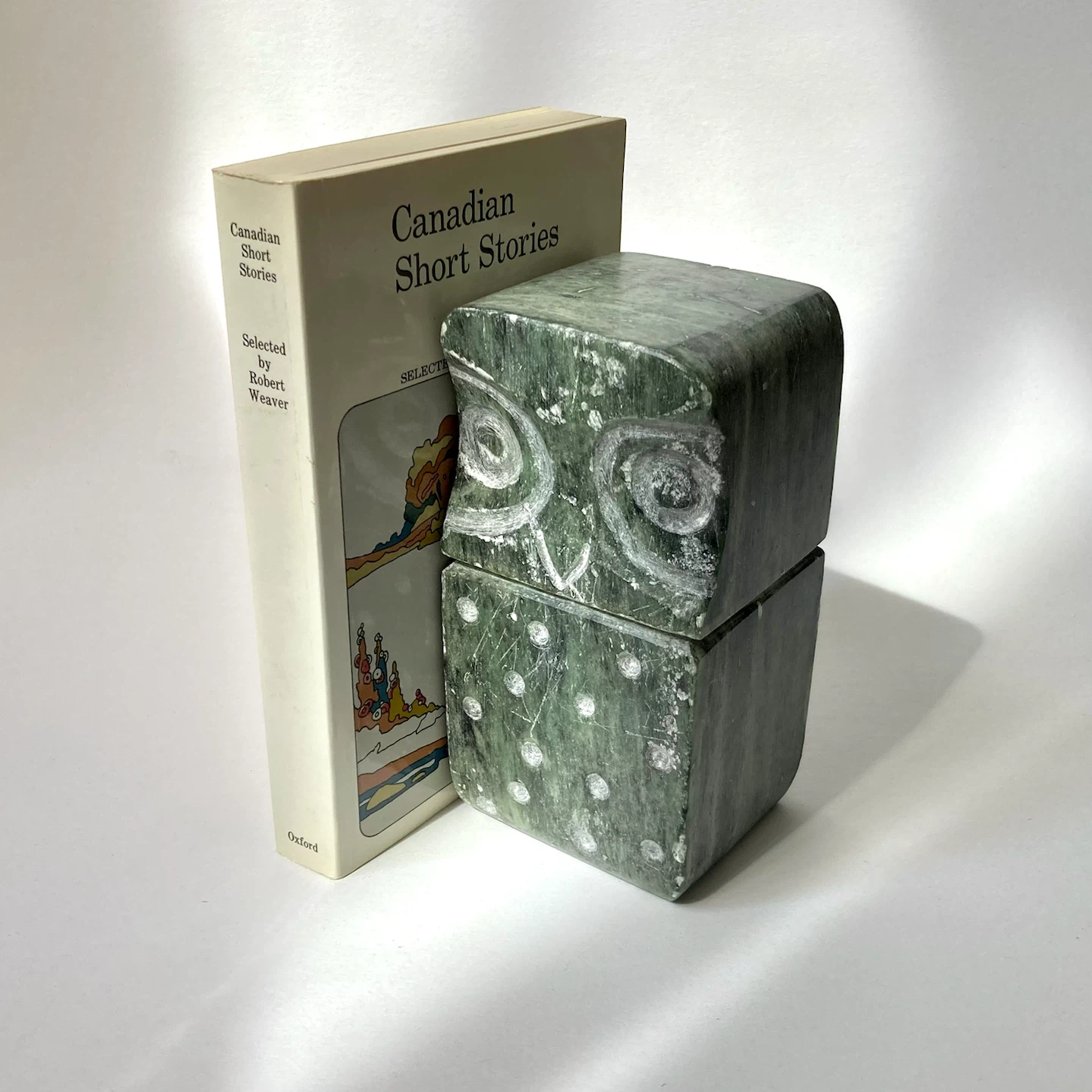 Vintage MCM Canadian Soapstone Owl Sculpture by DIMU
