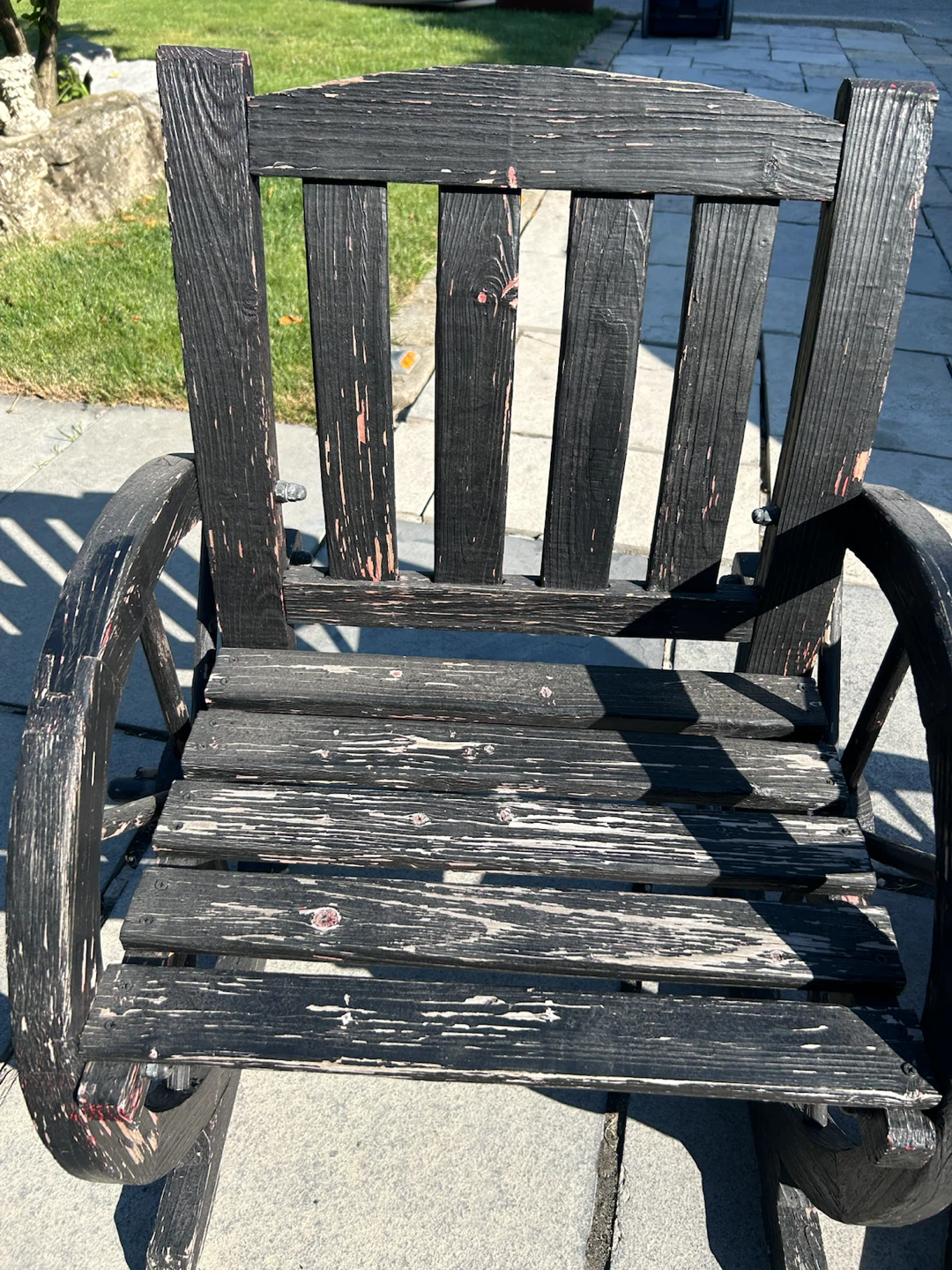 Black Wooden Chairs, Bench and Table with Glass Top - photo 3