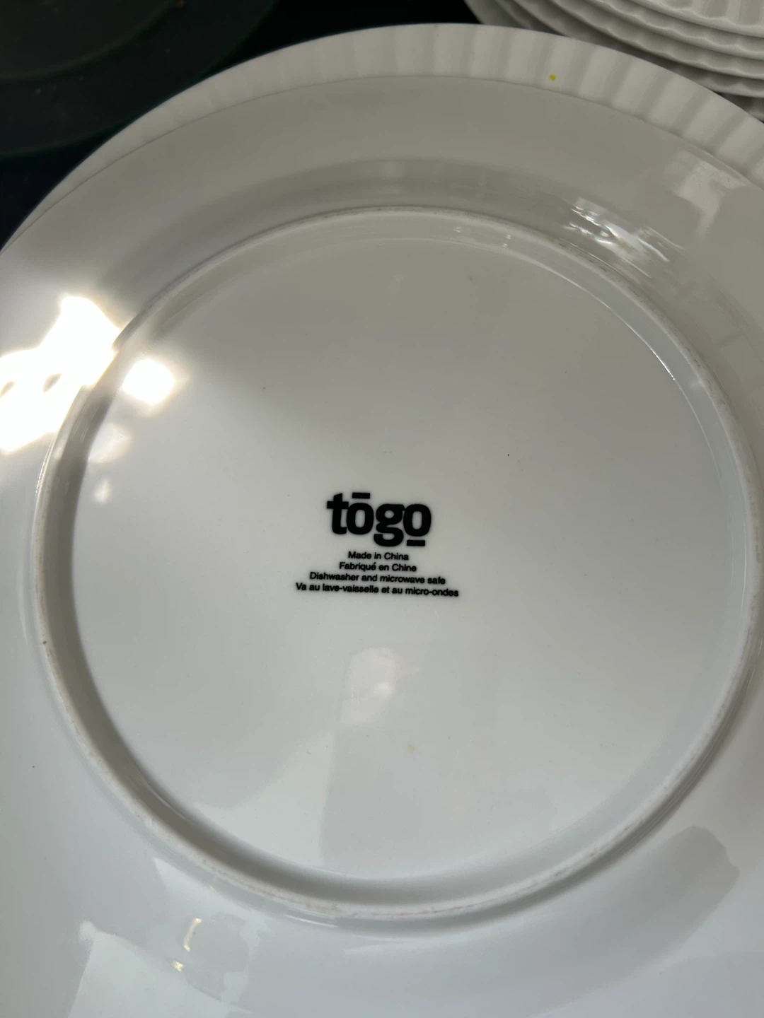 Togo White Dinner Plates and Bowls Set - photo 2