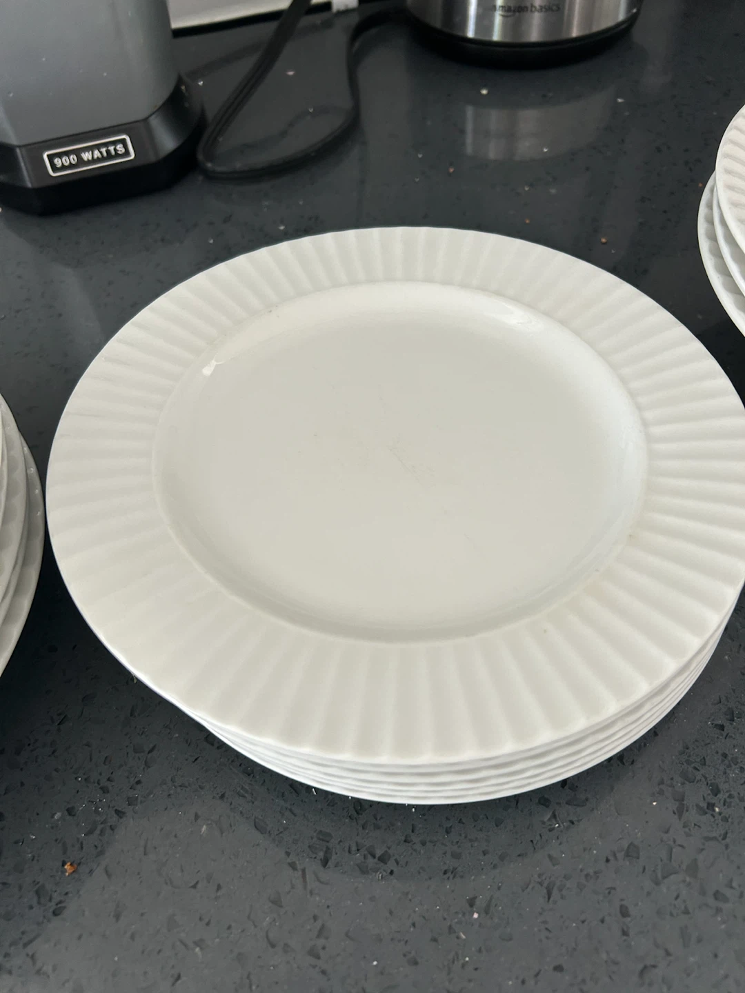 Togo White Dinner Plates and Bowls Set - photo 5