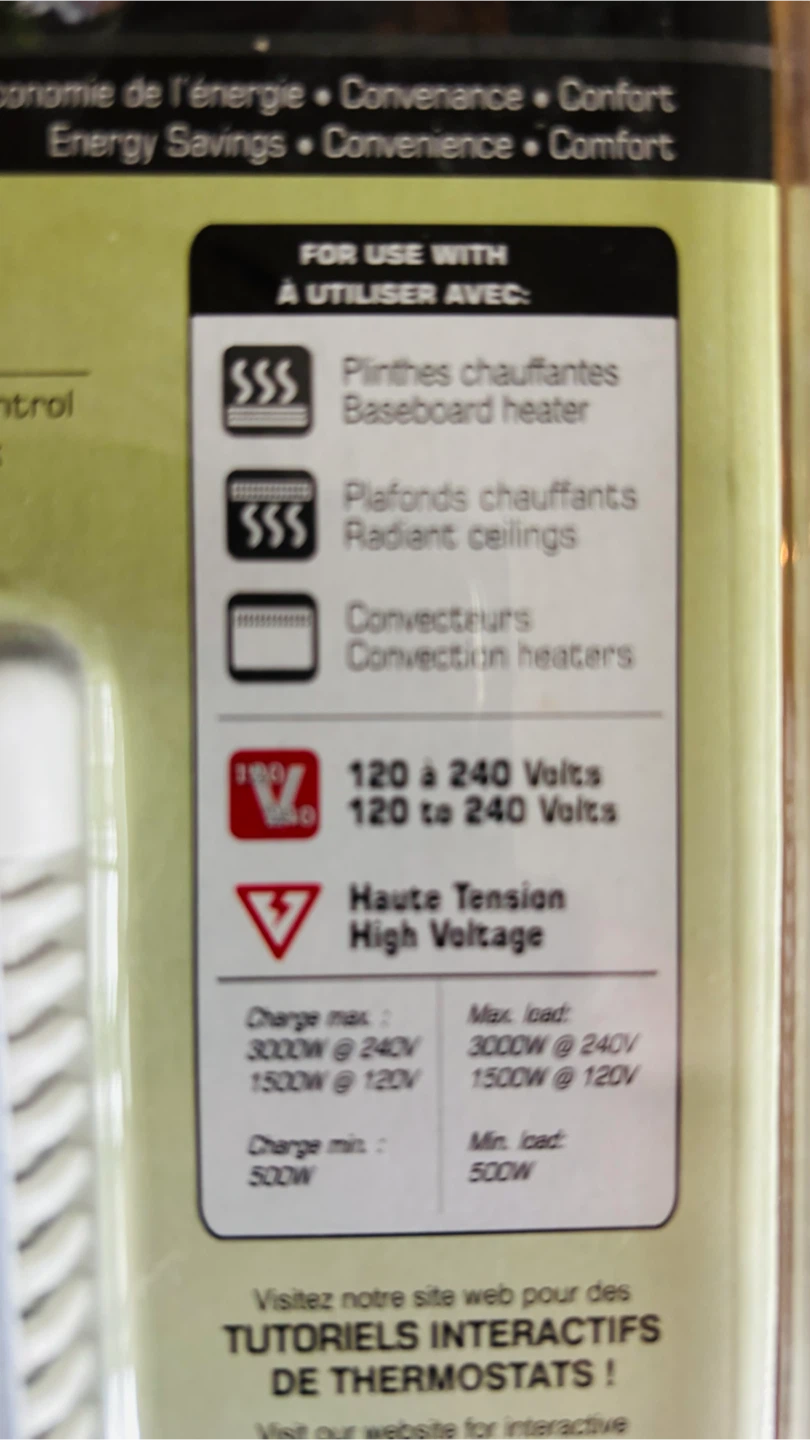 *Brand New* Digital Thermostat for Electric Baseboard Heater - photo 3