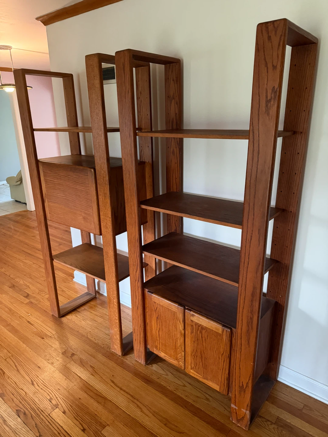Set of 2 Bookshelves with storage - photo 3