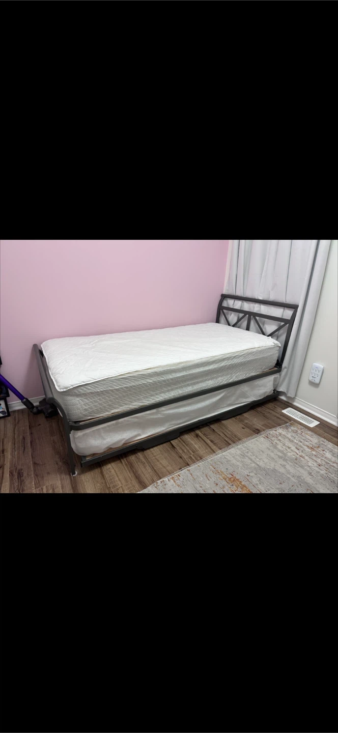 Twin Metal Daybed Frame with Mattresses