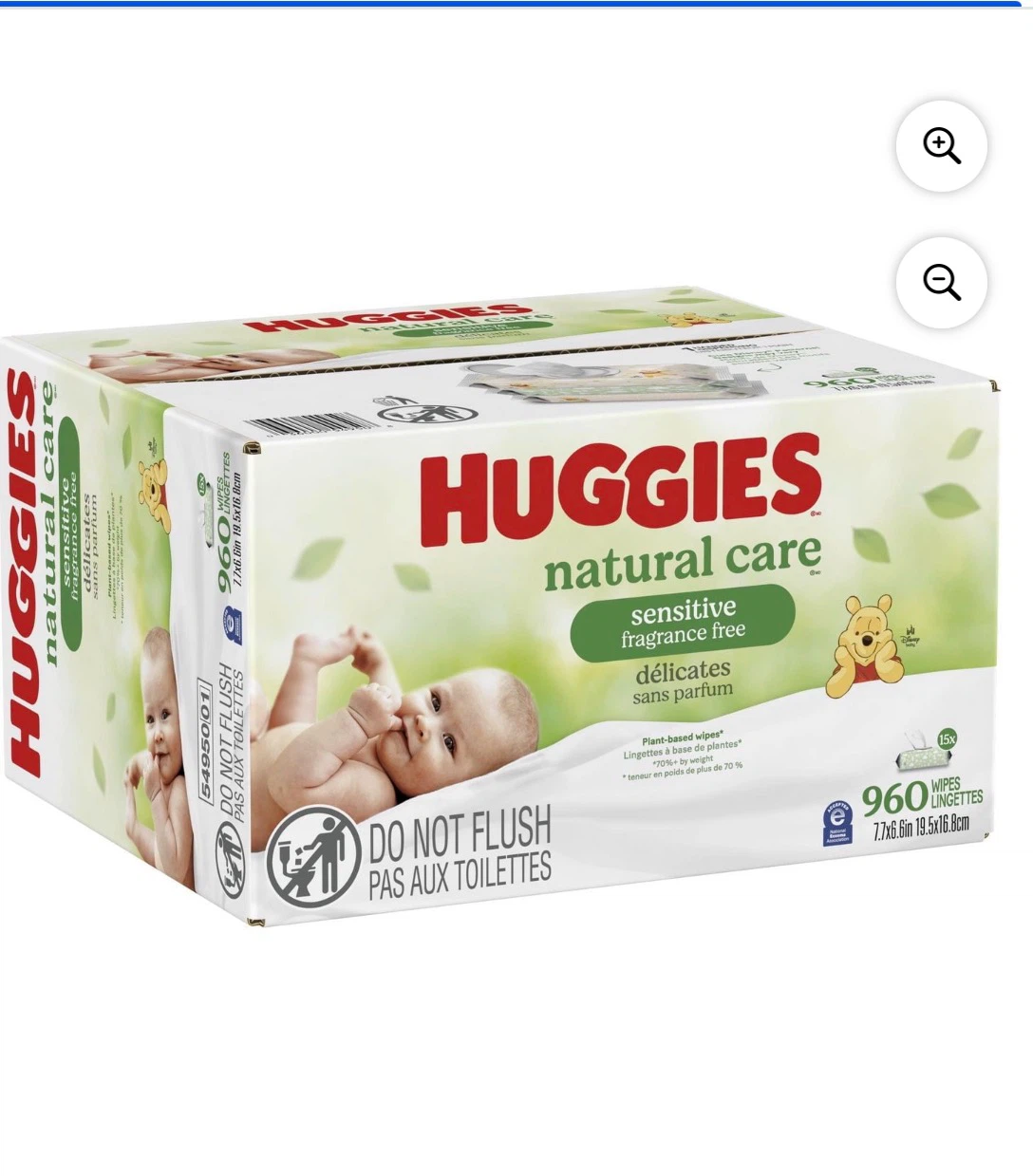 Huggies Natural Care Sensitive Fragrance Free Wipes (960 count)