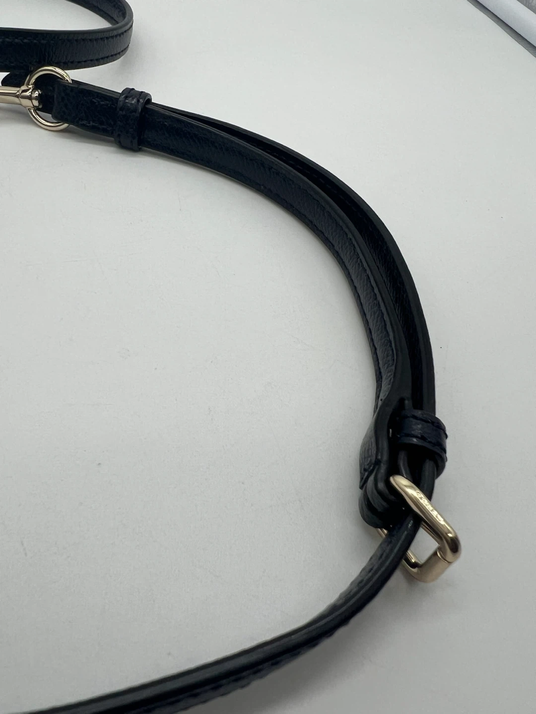 New Coach Dark Blue Leather Bag Replacement Strap - photo 5