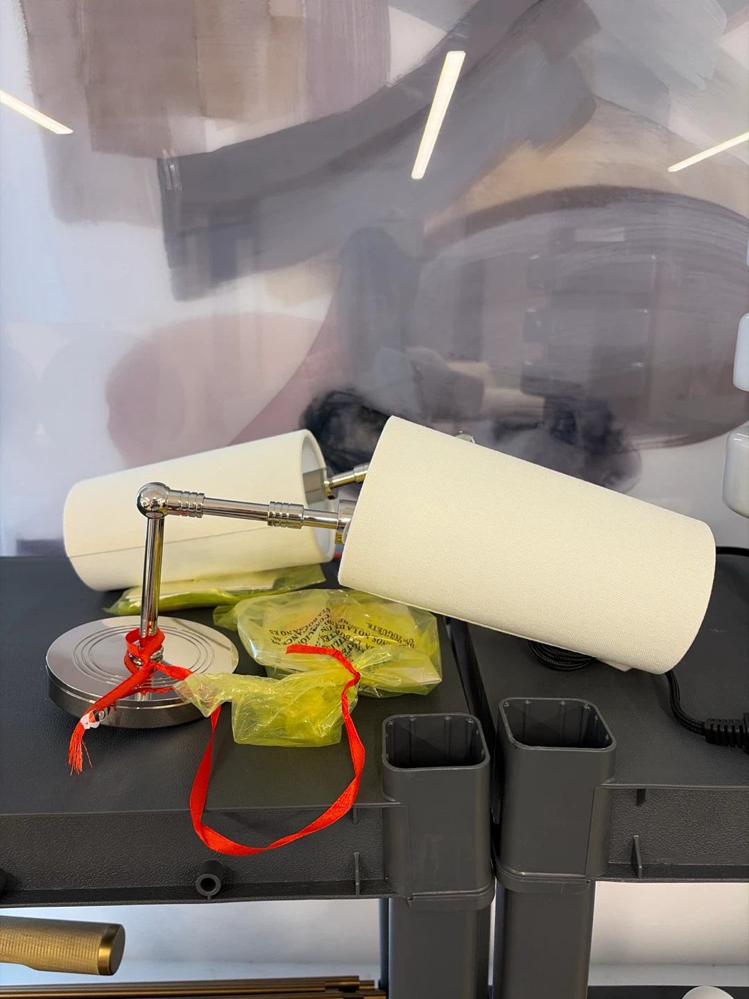 Adjustable Desk Lamp with White Shade 2x