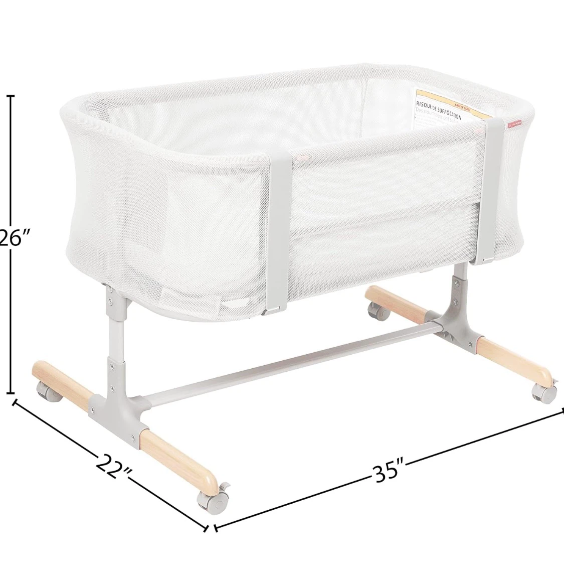 Baby Crib for New Borns Cozy Up 2-in-1 Bedside Bassinet - photo 2