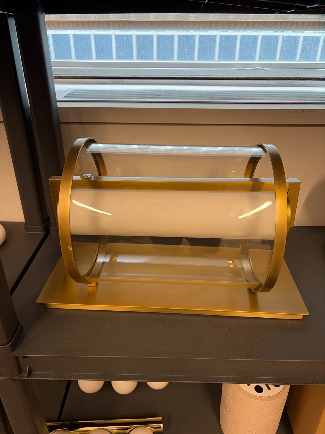 Modern Gold and Glass Wall Sconce Light Fixture