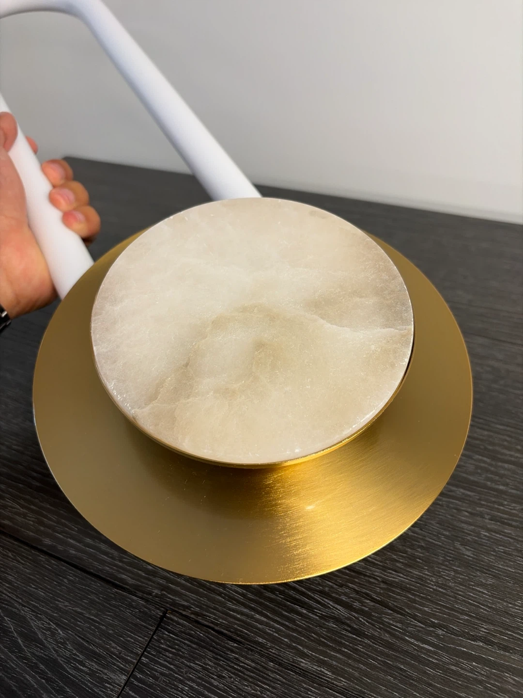 Modern Gold & White Wall Sconce Light Fixture - photo 2