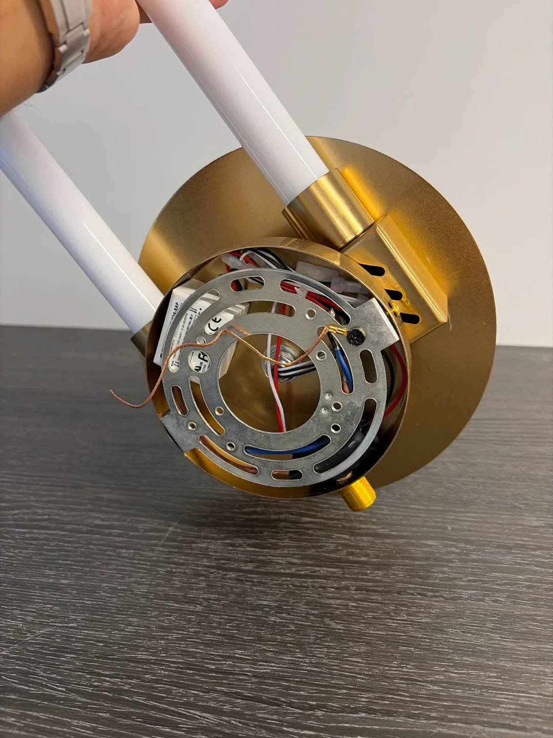 Modern Gold & White Wall Sconce Light Fixture - photo 3