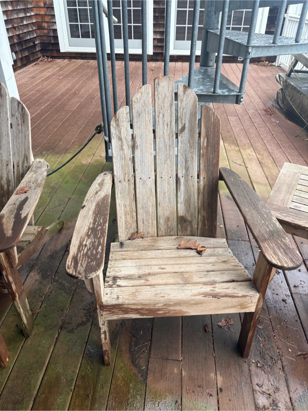 Wooden Adirondack Chair and Ottoman Set - photo 3