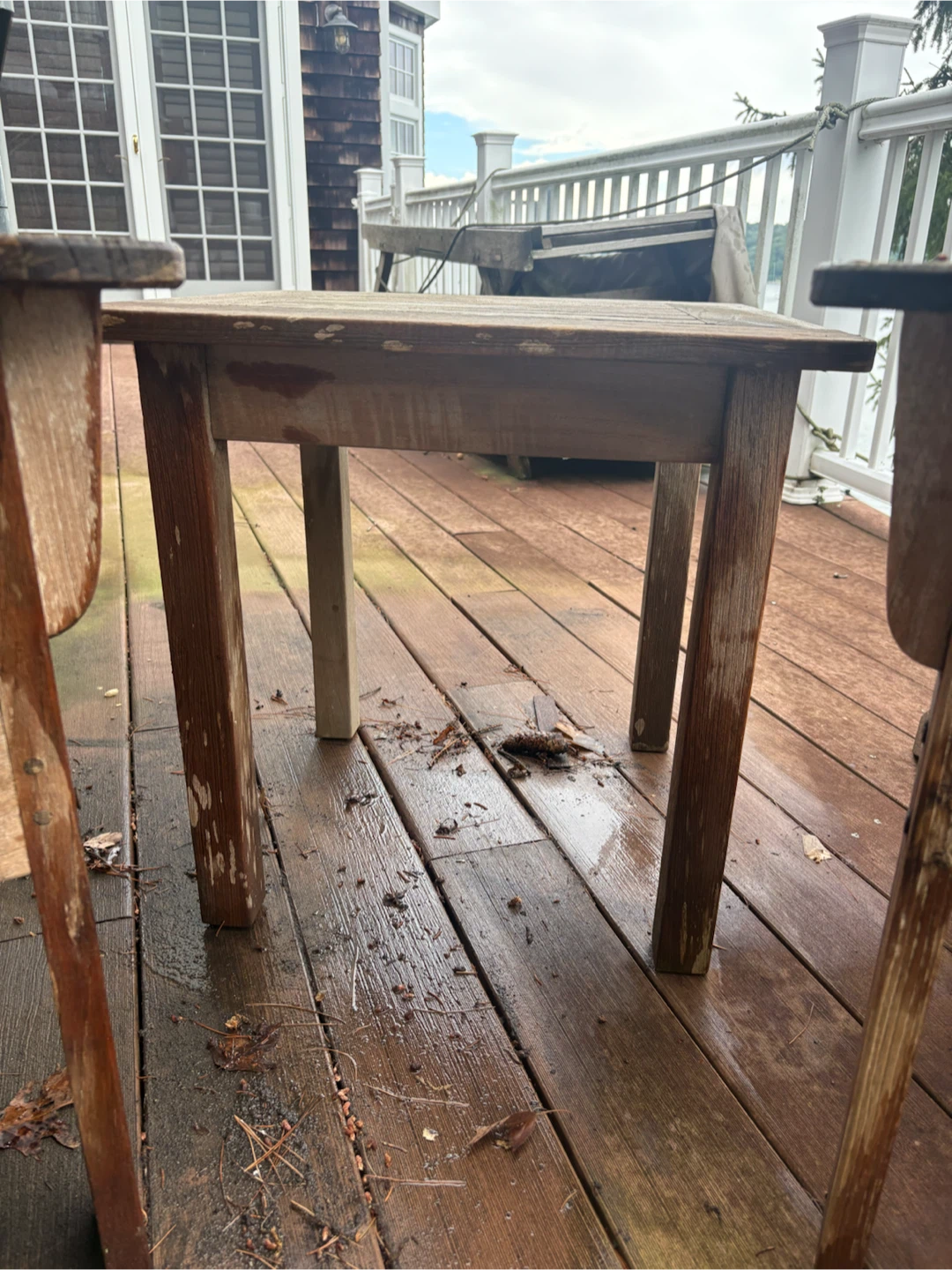 Wooden Adirondack Chair and Ottoman Set - photo 4