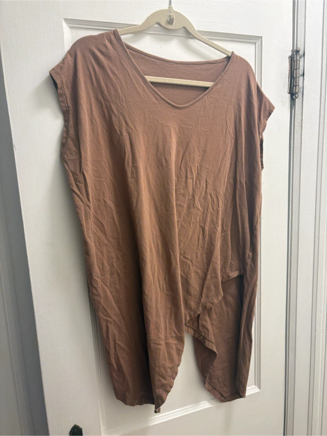 NANING9 Brown Asymmetrical T-Shirt