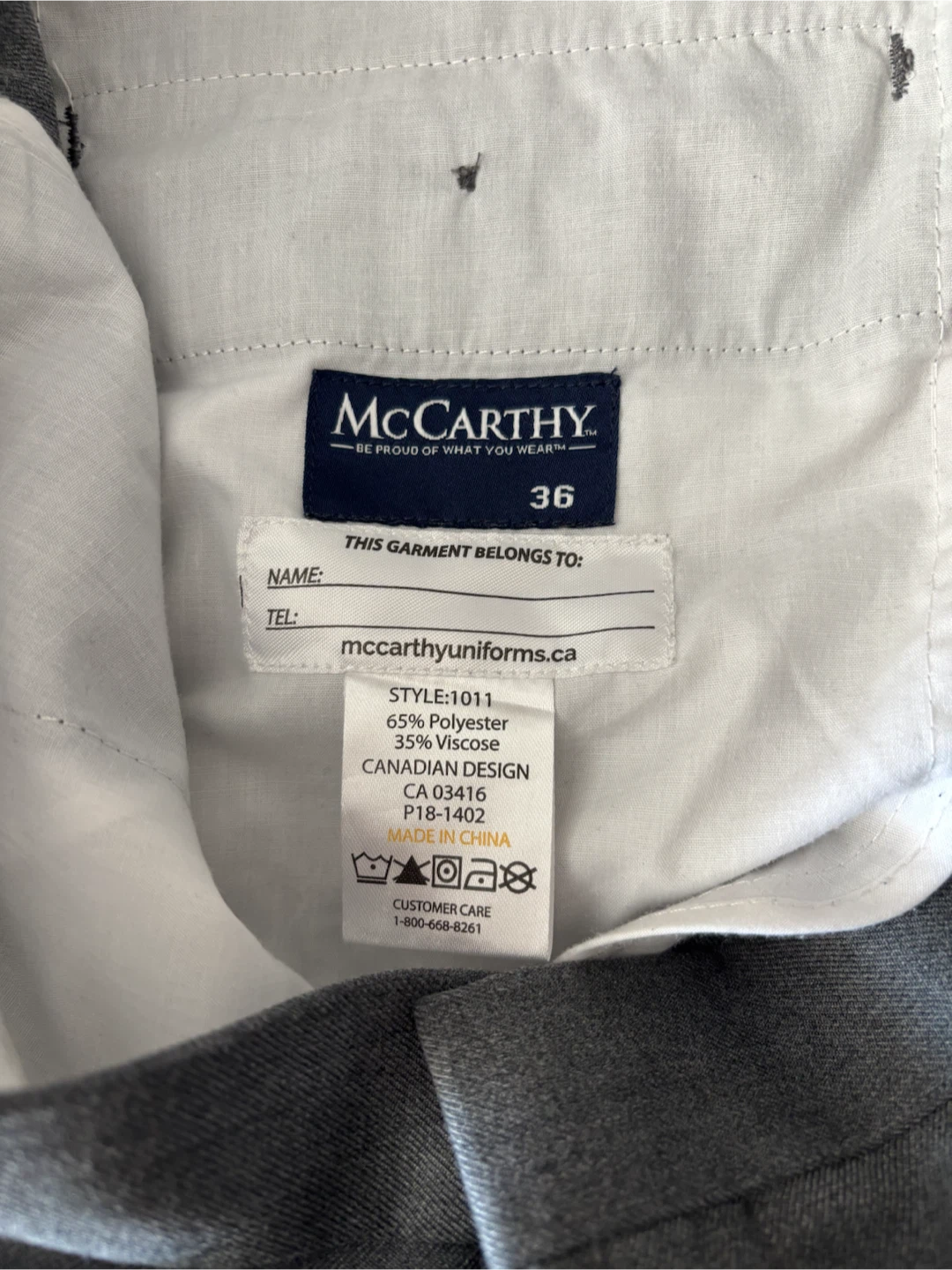 McCarthy Grey Pants Size 36 - photo 5