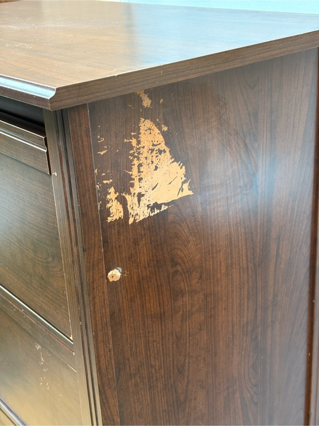 Dark Brown 4-Drawer Dresser - photo 5