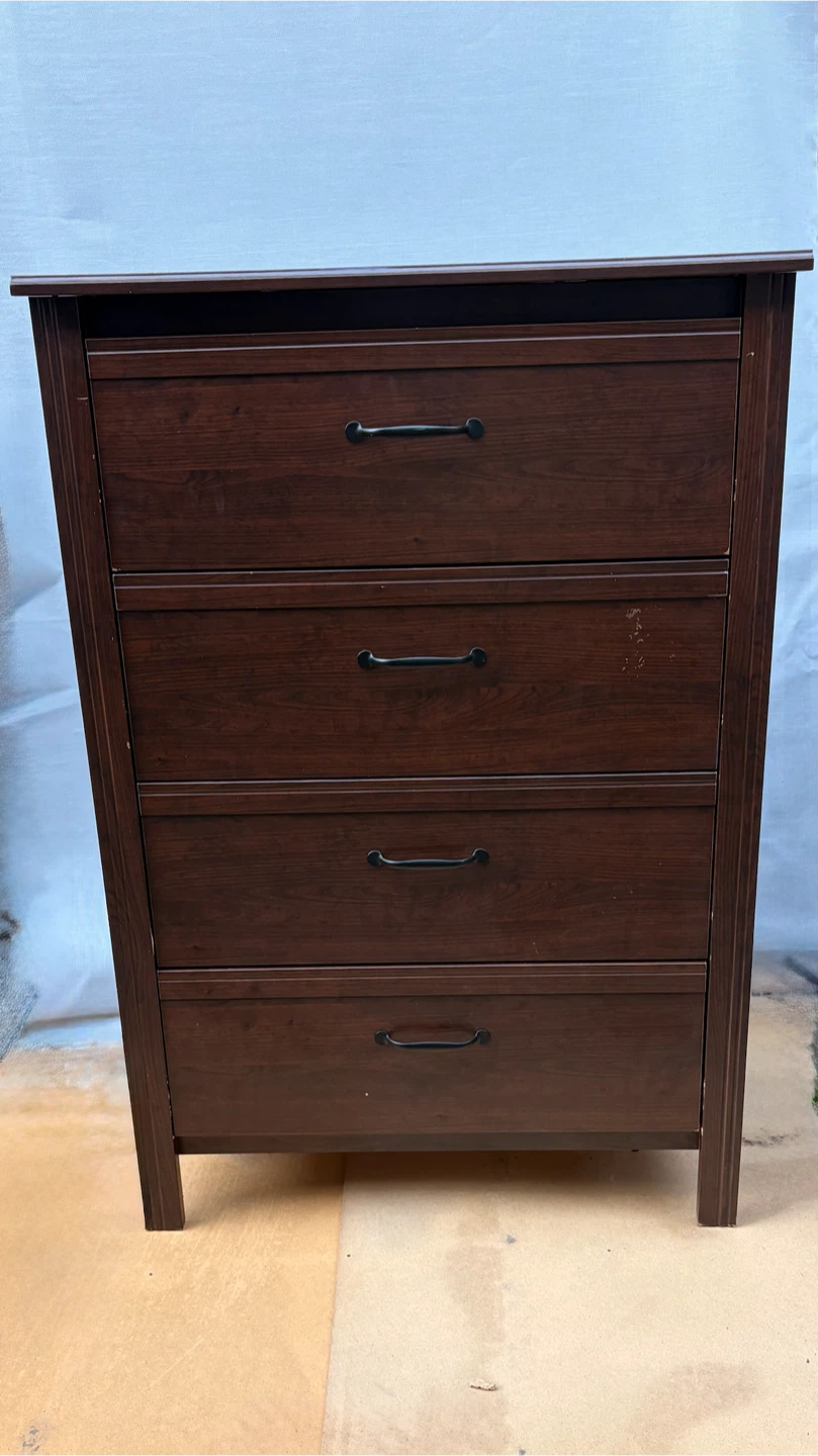 Dark Brown 4-Drawer Dresser