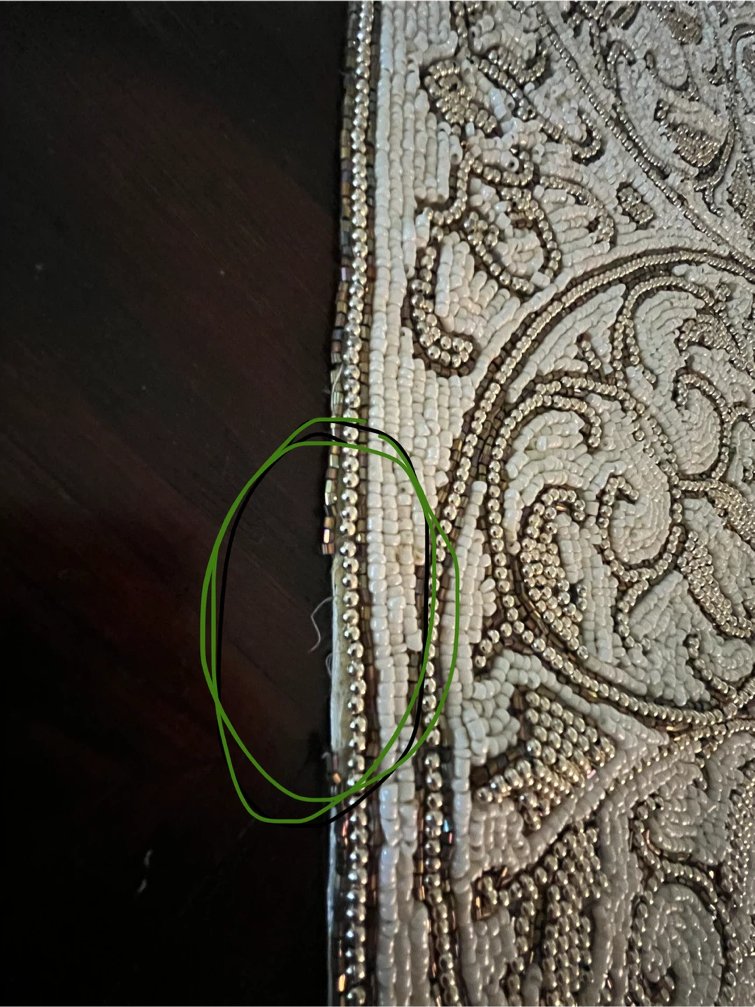 Elegant Beaded Table Runner – Neutral Tones - photo 3