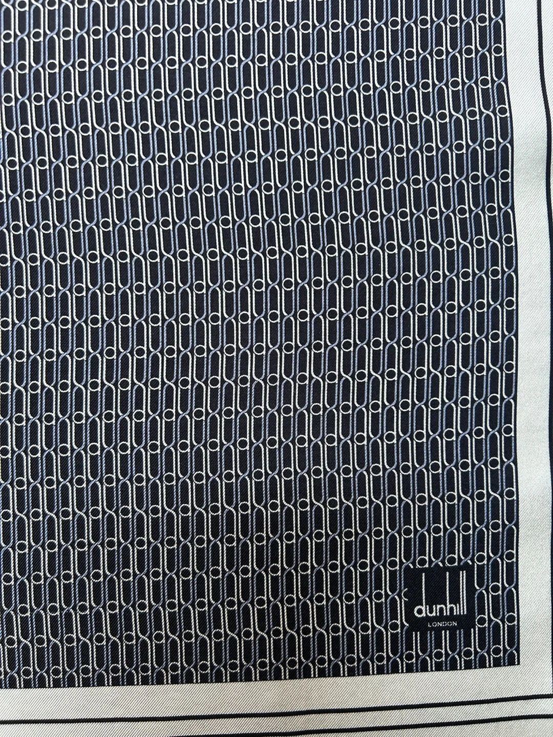 Dunhill London Silk Scarf With A Geometric Pattern Made In Italy - photo 3
