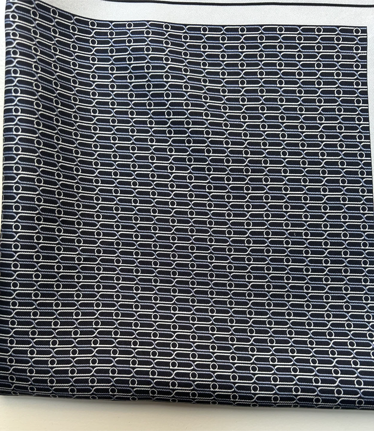 Dunhill London Silk Scarf With A Geometric Pattern Made In Italy - photo 5