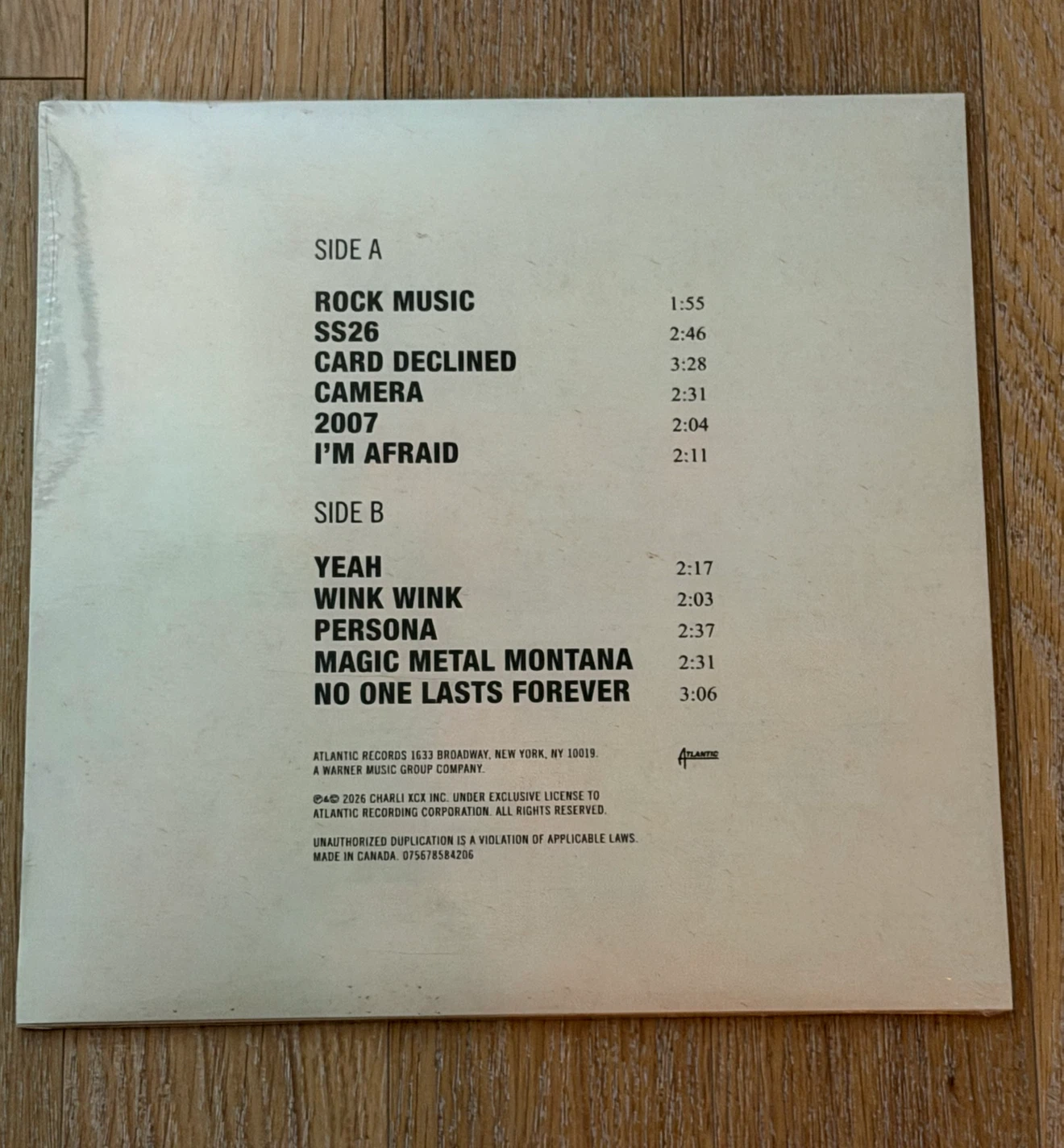 Charli XCX Music, Fashion, Film Yorkshire Smoke Vinyl Record - photo 2