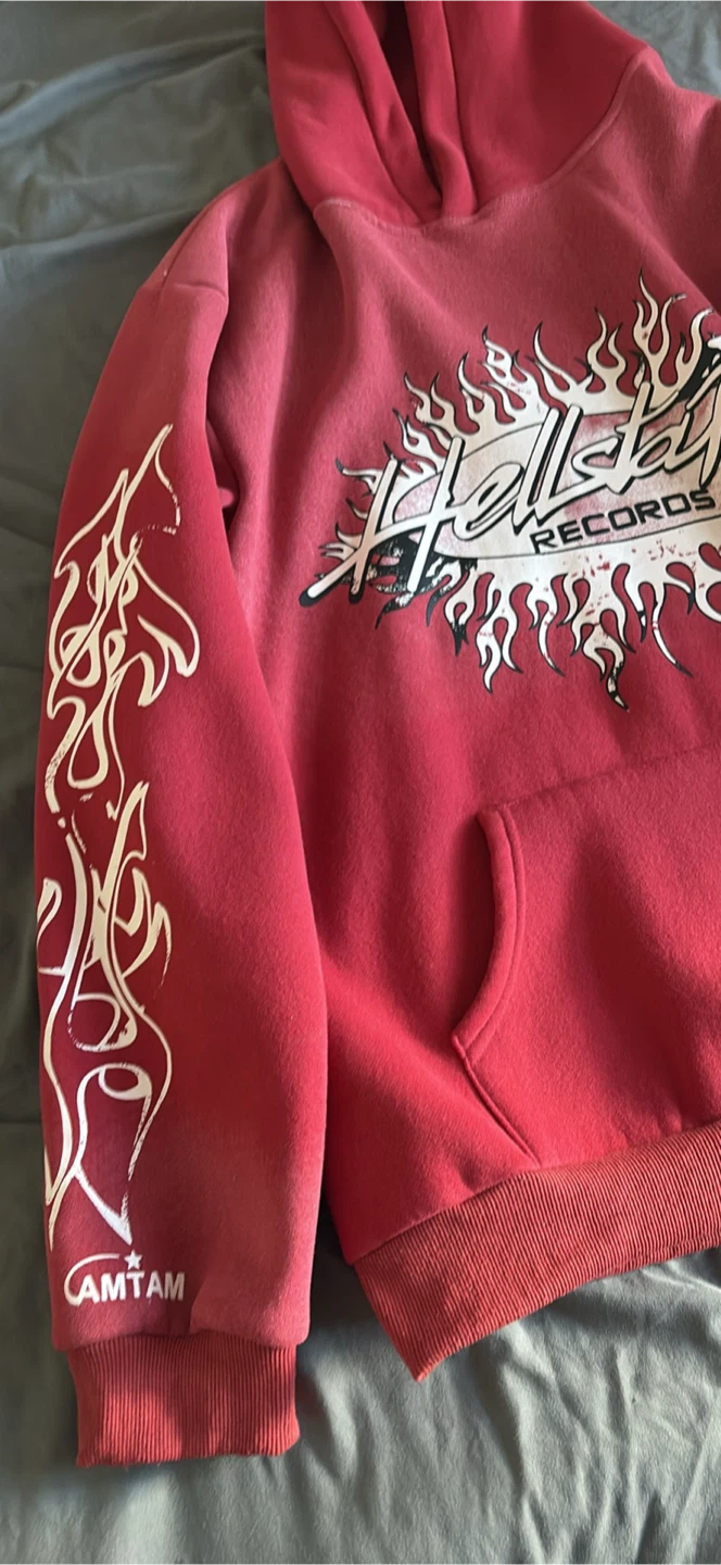 HellStar Records Hoodie Red - photo 3