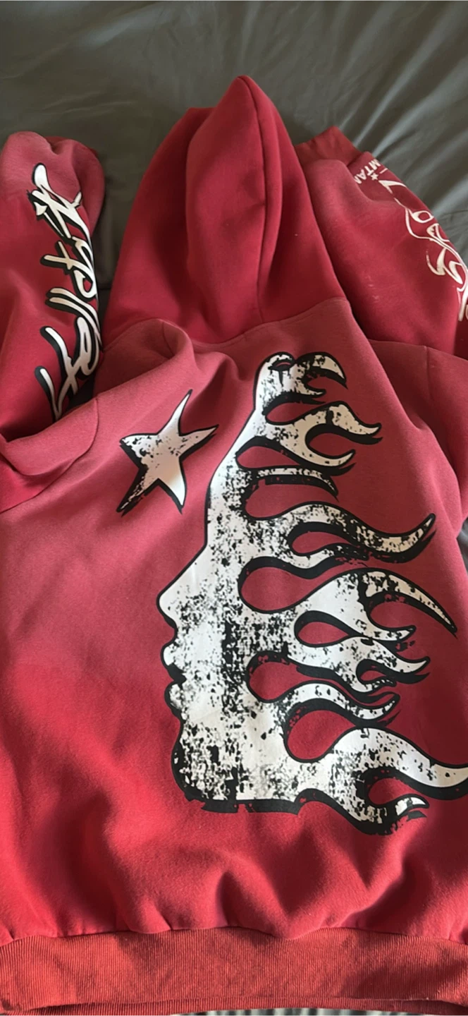 HellStar Records Hoodie Red - photo 4