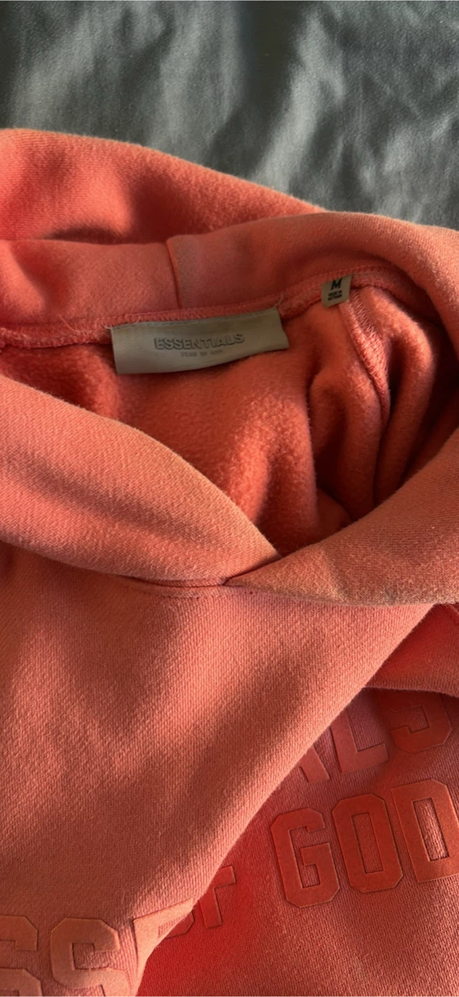 Fear of God Essentials Hoodie - Coral - Medium - photo 5