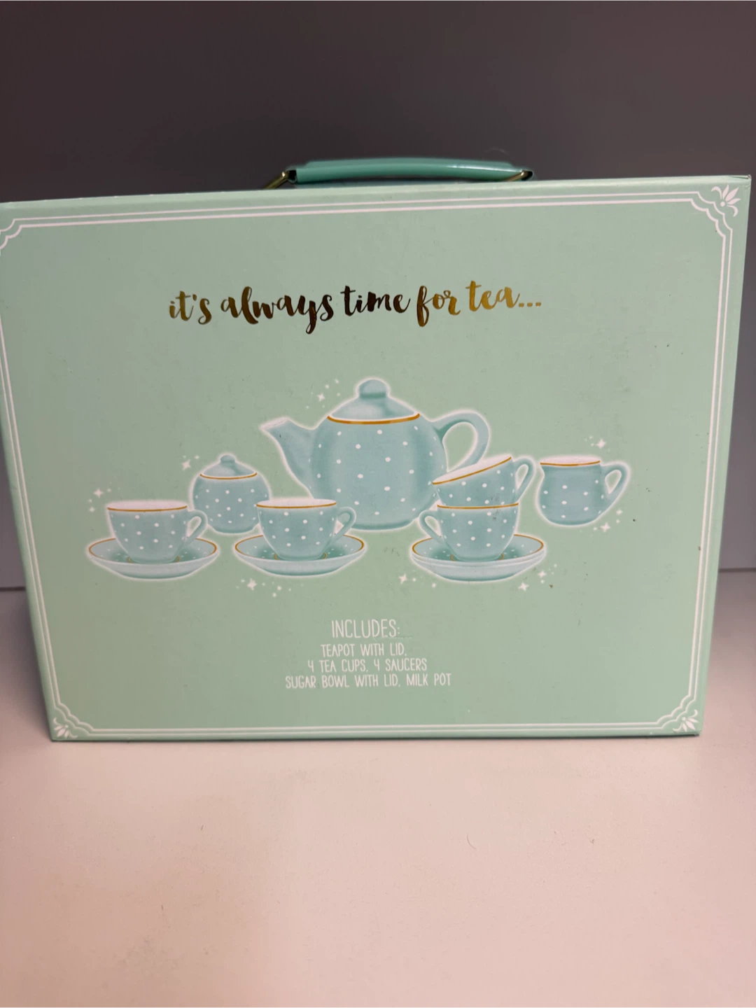 Porcelain Tea Set with Bunny Design