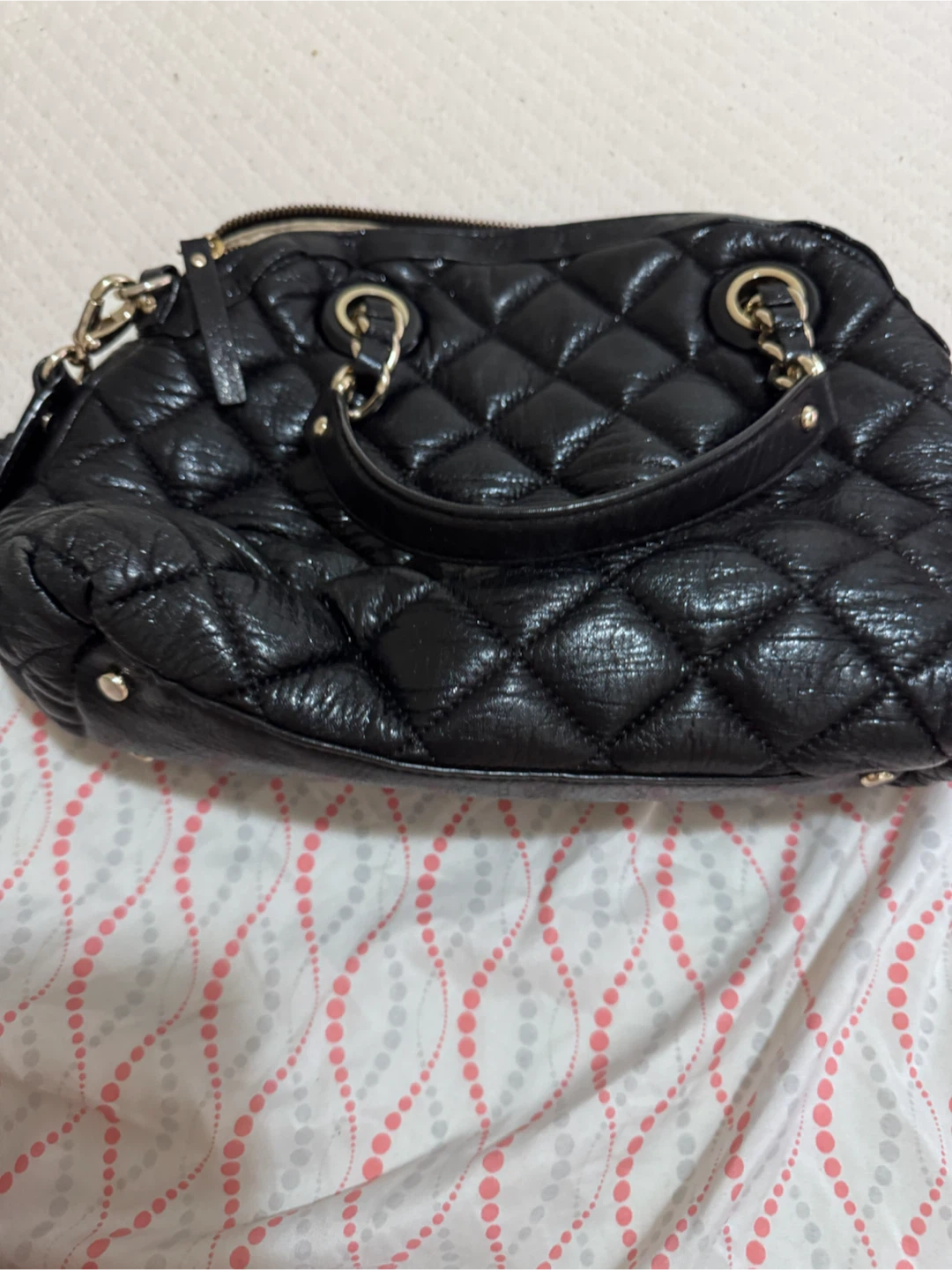 Kate Spade Black Quilted Leather Satchel Bag - photo 2