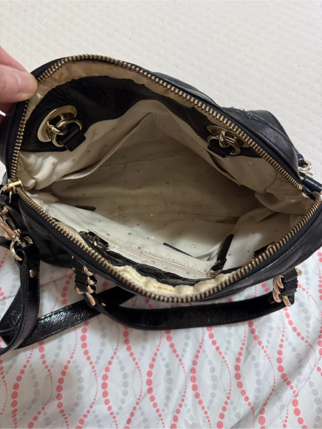 Kate Spade Black Quilted Leather Satchel Bag - photo 3