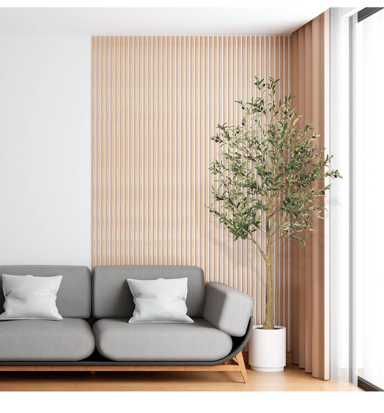 6ft Artificial Olive Tree with Realistic Leaves and Olives - photo 5