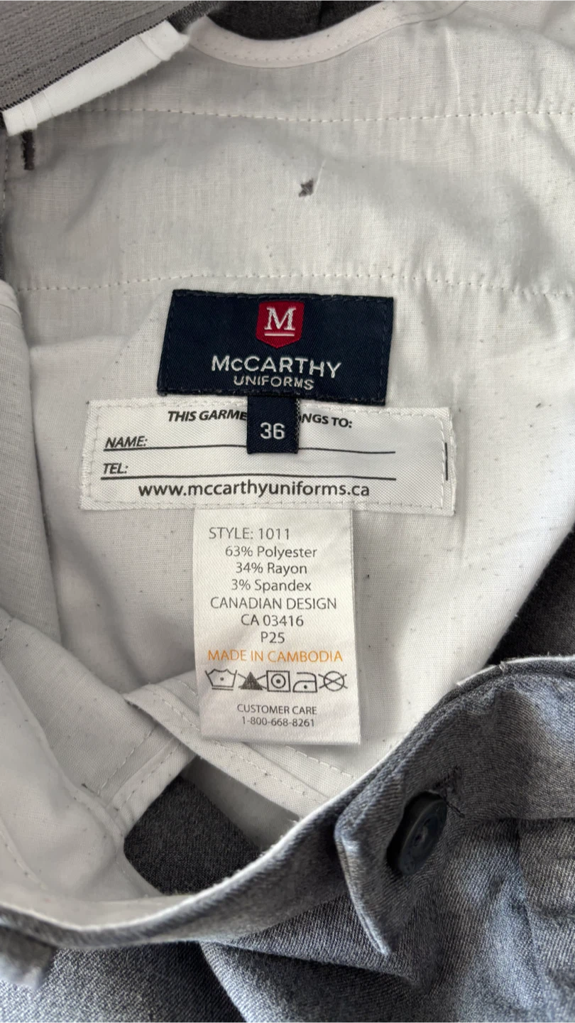 McCARTHY Grey Pants- Size 36 - photo 5
